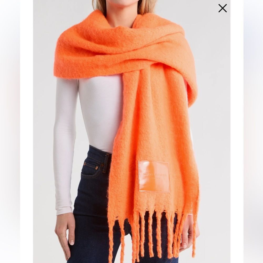 NWT Kurt Geiger neon orange Scarf